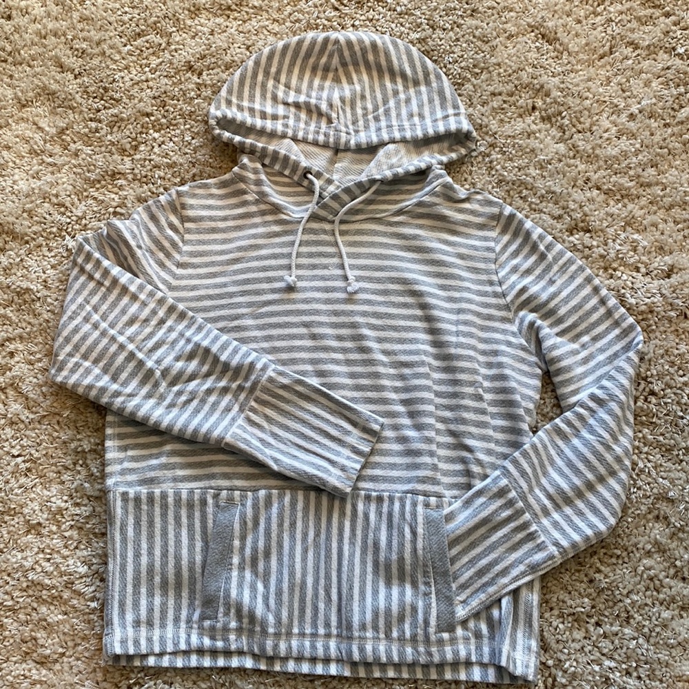 J.Crew Striped Hoodie Top